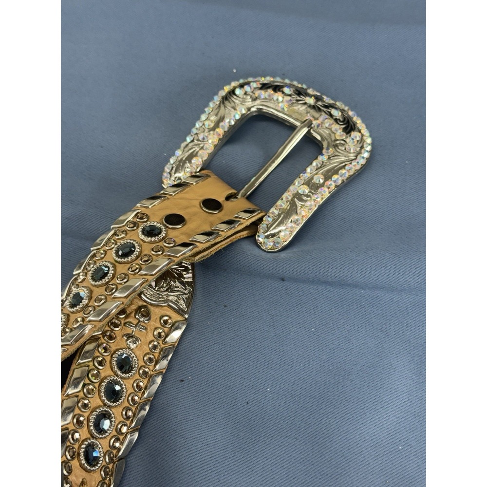 Kippys  Belt BB Simon Buckle Western Cowgirl Bling Boutique Leather Rhinestones